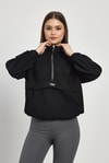 Kadın Sweatshirt-Kanguru Cep Detay Sweat 1052 Siyah -rulem