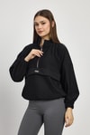 Kadın Sweatshirt-Kanguru Cep Detay Sweat 1052 Siyah -rulem