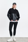 Kadın Sweatshirt-Kapüşonlu Deri Detay Oysho Sweat 3012 Siyah -rulem