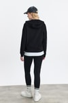 Kadın Sweatshirt-Kapüşonlu Deri Detay Oysho Sweat 3012 Siyah -rulem