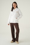 Kadın Sweatshirt-Kapüşonlu Sweat 1203 Ekru -rulem