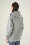 Kadın Sweatshirt-Kapüşonlu Sweat 1203 Gri -rulem