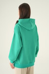 Kadın Sweatshirt-Kapüşonlu Sweat 1203 Yeşil -rulem