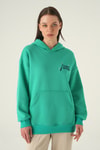 Kadın Sweatshirt-Kapüşonlu Sweat 1203 Yeşil -rulem