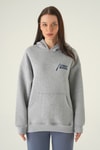 Kadın Sweatshirt-Kapüşonlu Sweat 1203 Gri -rulem