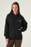 Kadın Sweatshirt-Kapüşonlu Sweat 1203 Siyah -rulem
