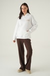 Kadın Sweatshirt-Kapüşonlu Sweat 1203 Ekru -rulem