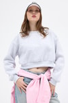 Kadın Sweatshirt-Karmelanj Kadın Crop Bisiklet Yaka Sweatshirt 9210M-rulem