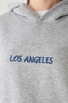 Kadın Sweatshirt-Los Angeles Baskılı Sweat 1042 Gri -rulem