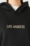 Kadın Sweatshirt-Los Angeles Baskılı Sweat 1042 Siyah -rulem