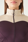 Kadın Sweatshirt-Ön Şeritli Fermuarlı Sweat 8325A Mürdüm -rulem