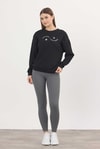 Kadın Sweatshirt-Rays 4003 Baskılı Sweat Siyah-rulem