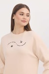 Kadın Sweatshirt-Rays 4003 Baskılı Sweat Taş-rulem