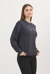 Kadın Sweatshirt-Rays 4003 Baskılı Sweat Antrasit-rulem