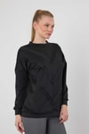 Kadın Sweatshirt-Şerit Detay Sweat 9180M Siyah -rulem
