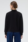 Kadın Sweatshirt-Siyah Dik Yaka Reglan Kol Kadın Sweat 8252A-rulem