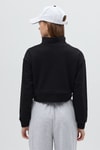 Kadın Sweatshirt-Siyah Kapüşonlu Fermuarlı Cepli Pamuklu Kadın Sweatshirt 3115A-rulem