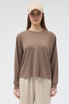 Kadın Sweatshirt-Vizon Oversize Bisiklet Yaka Kadın Sweat 8251A-rulem