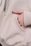 Kadın Sweatshirt-Yarım Fermuar Detay Sweat 9162M Taş -rulem
