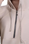 Kadın Sweatshirt-Yarım Fermuar Detay Sweat 9162M Taş -rulem