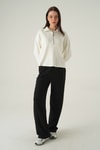 Kadın Sweatshirt-Yarım Fermuarlı Sweat 8249A Ekru -rulem