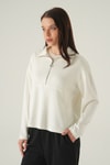 Kadın Sweatshirt-Yarım Fermuarlı Sweat 8249A Ekru -rulem