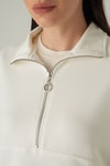 Kadın Sweatshirt-Yarım Fermuarlı Sweat 8249A Ekru -rulem
