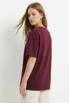 Kadın Tişört-TCR-1633 Oversize Tişört Bordo-rulem