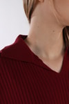 Kadın Tunik-Çizgili Fitilli Triko Tunik 5335 Bordo -rulem