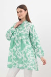 Kadın Tunik-Desenli Kol Lastikli Tunik 4366A Mint -rulem