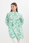 Kadın Tunik-Desenli Kol Lastikli Tunik 4366A Mint -rulem