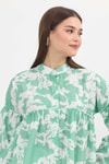 Kadın Tunik-Desenli Kol Lastikli Tunik 4366A Mint -rulem