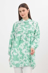 Kadın Tunik-Desenli Kol Lastikli Tunik 4366A Mint -rulem
