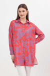 Kadın Tunik-Desenli Tunik 4401A Orange -rulem