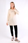 Kadın Tunik-Taş You Are Magic Baskılı Uzun Kol Tunik 3158-rulem