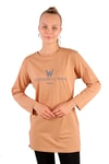 Kadın Tunik-Vizon WonderFul Baskılı Uzun Kol Tunik 3981-rulem