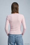 Kadın Üst Giyim-Kadın Body-Bisiklet Yaka Basic Penye Body 522 Pembe-rulem