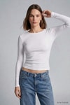 Kadın Üst Giyim-Kadın Body-Bisiklet Yaka Basic Penye Body 522 Ekru-rulem