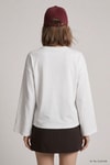 Kadın Üst Giyim-Kadın Body-Geniş Kol Oversize Baskılı Body 31151 Ekru-rulem