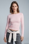 Kadın Üst Giyim-Kadın Body-Kayık Yaka Basic Penye Body 744 Pembe-rulem
