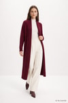 Kadın Üst Giyim-Kadın Hırka-Şal Yaka Uzun Hırka 1515 Bordo-rulem