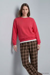 Kadın Üst Giyim-Kadın Sweatshirt-Bisiklet Yakalı Basic Oversize Sweatshirt 954 Kırmızı-rulem
