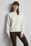 Kadın Üst Giyim-Kadın Sweatshirt-Bisiklet Yakalı Basic Oversize Sweatshirt 954 Ekru-rulem