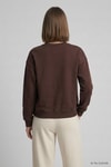 Kadın Üst Giyim-Kadın Sweatshirt-Bisiklet Yakalı Basic Oversize Sweatshirt 954 Kahve-rulem