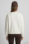 Kadın Üst Giyim-Kadın Sweatshirt-Bisiklet Yakalı Basic Oversize Sweatshirt 954 Ekru-rulem