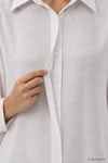 Kadın Üst Giyim-Kadın Tunik-Gizli Düğmeli Tunik 8698 Beyaz-rulem