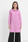Kadın Üst Giyim-Kadın Tunik-Gizli Düğmeli Tunik 8698 Pembe-rulem