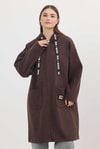 Kahve Astarsız Kaşe Hırka 3049A