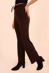 Kahve Bağcıklı Pantolon 6854A