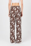 Kahve Bel Lastikli Desenli Pantolon 4725A